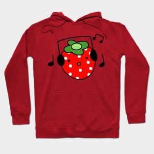 Strawberry with Headphones Hoodie